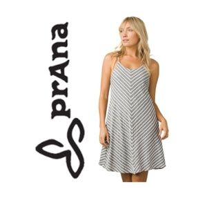 Prana Seacoast  and White Stripe Mini Dress size S